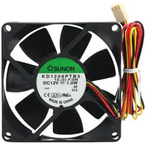 for KD1208PTB3 12V 1.0W 8025 80X80X25MM 8CM 3-wire cooling fan