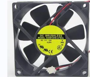 for AD0812HB-A7BGL 12V 0.20A 80X80X25MM 2-Wire Cooling Fan