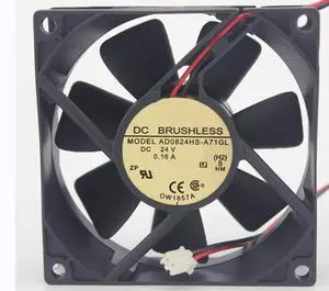 for AD0824HS-A71GL 24V 0.16A 80X80X25MM 2-Wire Cooling Fan