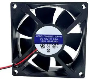 for DS08025T12UP033 12V 0.70A 80X80X25MM 2-Wire Cooling Fan