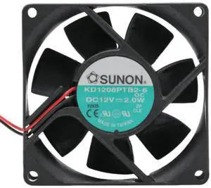 for KD1208PTB2-6 12V 2.0W 80X80X25MM 2-wire cooling fan