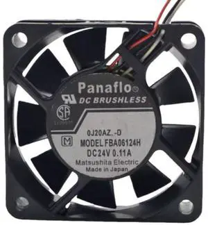 for FBA06T24H 24V 0.11A 60X60X15MM 3-wire cooling fan