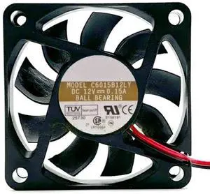 for C6015B12LY 12V 0.15A 60X60X15MM 2-Wire Cooling Fan