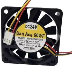 for 9WF0624H7D04 24V 0.12A 60X60X15MM 3-wire cooling fan