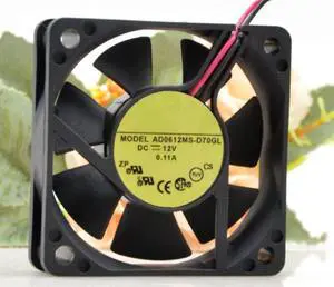 for AD0612MS-D70GL 12V 0.11A 1.32W 3500RPM 60X60X25MM 2-Wire Cooling Fan