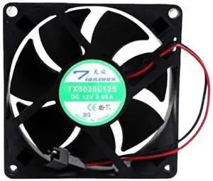 for TX8025L12S 12V 0.08A 80X80X25MM 2 -wire cooling fan