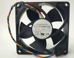 for PVA080F12H 12V 0.36A 4.32W 4200RPM 45CFM 80X80X20MM 4-Wire Cooling Fan