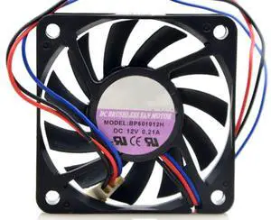 for BP601012H 12V 0.21A 1.92W 4600RPM 60X60X10MM 3-Wire Cooling Fan