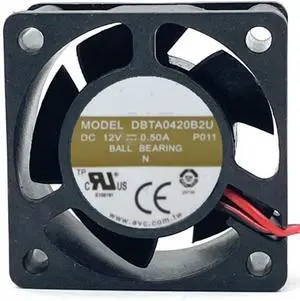 for DBTA0420B2U 12V 0.5A 40X40X20MM 2-Wire Cooling Fan