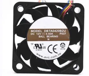 for DBTA0420B2U 12V 0.5A 40X40X20MM 4-Wire Cooling Fan