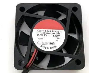 for KD1205PHB1 12V 1.6W 6500RPM 50X50X15MM 2-Wire Cooling Fan