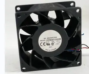 for FFB0812UHE 12V 1.80A 7500RPM 62DB 80X80X38MM 3-Wire Cooling Fan