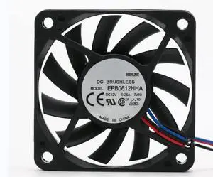 for EFB0612HHA 12V 0.25A 60X60X10MM 3-Wire Cooling Fan