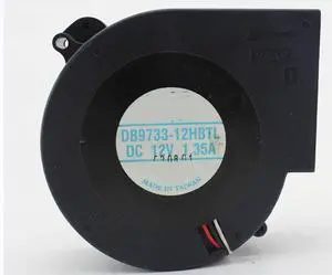 for DB9733-12HBTL 12V 1.35A 1400/6400RPM 15/35.5CFM 8/21.3DBA 97X95X33MM 3-Wire Cooling Fan