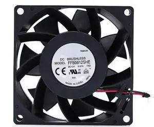for FFB0812SHE 12V 0.87A 4900RPM 68.51CFM 48.5DB 80X80X38MM 2-Wire Cooling Fan