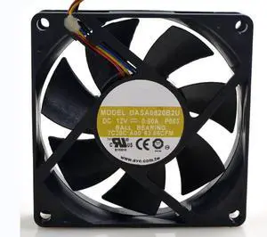 for DASA0820B2U 12V 0.60A 7.2W 80X80X20MM 4-Wire Cooling Fan