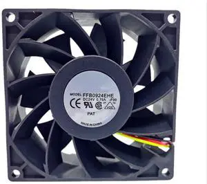 for FFB0924EHE-F00 24V 0.75A 18W 4800RPM 110CFM 55DB 92X92X38MM 3-Wire Cooling Fan