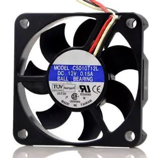 for 5010 12V 0.15A C5010T12L 5CM/cm CPU Three Wire Cooling Fan