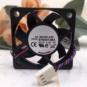 for EFB0512MA 12V0.12A 5CM cm 5010 Ultra-Thin 3-Wire Motherboard Detection Cooling Fan