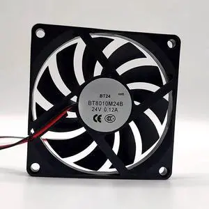 for BT24 24V 0.12A 8010 8CM BT8010M24B Silent Ultra Thin Roller Cooling Fan