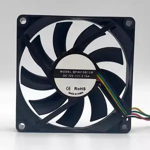 for 8CM 8015 12V 0.15A BF8015B12M4-wire PWM Ultra Quiet Dual Ball Cooling Fan