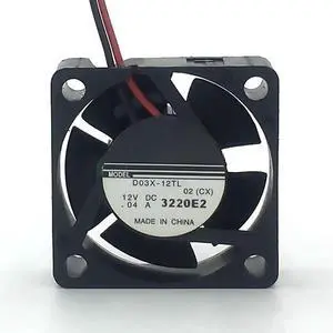 for 3cm Mini Fan Case Silent Cooling Fan D03X-12TL 3010 12V 0.04A