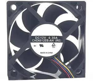 for 6CM Fan 6020 12V 0.30A 4pin Power Supply CPU Cooling Fan CHD0612EB-AE