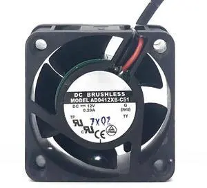 for AD0412XB-C51 4020 12V 0.20A Double Ball Cooling Fan 4CM