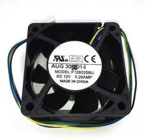 F126025BU 6025 60x60x25mm PWM CPU Fan 12V 0.26A 4Wire 4Pin Computer CPU Cooler Cooling Fan F126025BU 6025 60x60x25mm PWM CPU Fan 12V 0.26A 4Wire 4Pin Computer CPU Cooler Cooling Fan