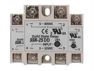 25A SSR-25DD 25A SSR Relay,Input 3-32VDC Output 5-60VDC 25A SSR-25DD 25A SSR Relay,Input 3-32VDC Output 5-60VDC