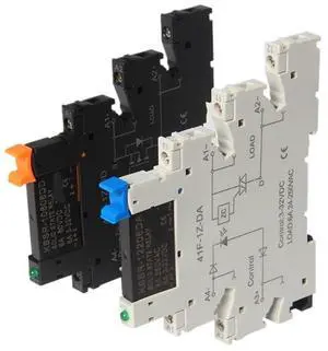 1Pcs KSSR Ultra-Slim SSR Solid State Relay Module with DIN Rail Mount Base Socket(DC to AC) 1Pcs KSSR Ultra-Slim SSR Solid State Relay Module with DIN Rail Mount Base Socket(DC to AC)