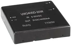 DC/DC Converter UW2405D-20W 20W, Ultra Wide Input Isolated & Regulated Single Output DC/DC Converter DC/DC Converter UW2405D-20W 20W, Ultra Wide Input Isolated & Regulated Single Output DC/DC Converter