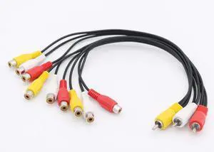for 1pc 3 RCA Male to 9 RCA Female Splitter Composite Audio Video AV Cable for Hi-Fi Video DVD CD Player Mini Disc for 1pc 3 RCA Male to 9 RCA Female Splitter Composite Audio Video AV Cable for Hi-Fi Video DVD CD Player Mini Disc