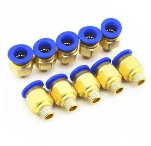 10X 10mm Tube X 1/8" Male Thread Quick Connector Pneumatic Air Fittings PC10-01 10X 10mm Tube X 1/8" Male Thread Quick Connector Pneumatic Air Fittings PC10-01