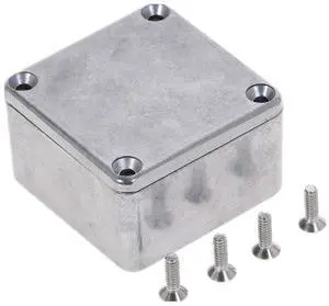 Silver Aluminium Enclosure Electronic Diecast Stompbox Project Box 1590LB 50.5x50.5x31mm Silver Aluminium Enclosure Electronic Diecast Stompbox Project Box 1590LB 50.5x50.5x31mm