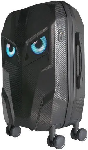 LED Suitcase, Customizable 48x48 Full Color Screen Travel Luggage with USB Powered Display for LOY EYES APP, Impact Proof PC Hard Carry On Bag with 360 Degree Wheels LED Suitcase, Customizable 48x48 Full Color Screen Travel Luggage with USB Powered Display for LOY EYES APP, Impact Proof PC Hard Carry On Bag with 360 Degree Wheels