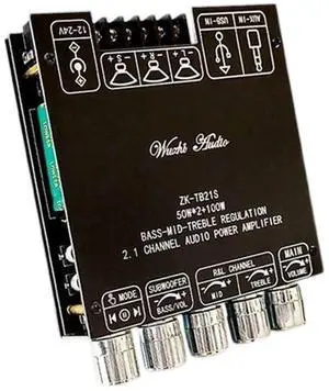 ZK-TB21S Blutouth 5.1 Subwoofer Amplifier Board 50WX2+100W 2.1 Channel AMP New ZK-TB21S Blutouth 5.1 Subwoofer Amplifier Board 50WX2+100W 2.1 Channel AMP New