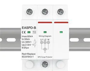 SPD Surge Protector Device Arrester Low Voltage House Surge Voltage Protection for AC Power 1P 2P 3P 4P 20KA-40KA 30KA-60KA SPD Surge Protector Device Arrester Low Voltage House Surge Voltage Protection for AC Power 1P 2P 3P 4P 20KA-40KA 30KA-60KA