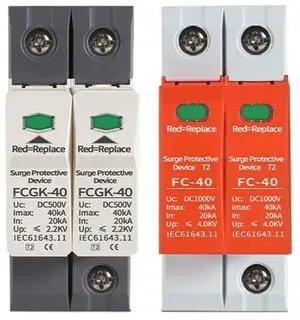 2P DC SPD 500V 600V 800V 1000V 20KA~40KA House Surge Protector Protective Low-Voltage Arrester Device 275VAC 385VAC 2P DC SPD 500V 600V 800V 1000V 20KA~40KA House Surge Protector Protective Low-Voltage Arrester Device 275VAC 385VAC
