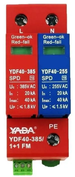 AC SPD Surge Protector 385V 20~40kA, 1P+N / 3P+N Modular DIN Rail Arrester for Reliable Overvoltage Protection AC SPD Surge Protector 385V 20~40kA, 1P+N / 3P+N Modular DIN Rail Arrester for Reliable Overvoltage Protection