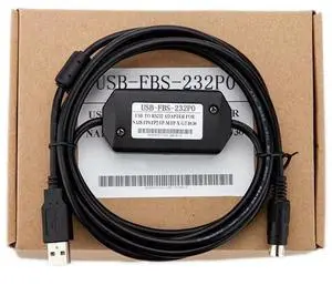 USB-FBS-232P0 Applicable PLC Programming Cable FBS Series USB Connector on PC Side, Round Header 4-pin Connector on PLC Side Download Data Cable USB-FBS-232P0 Applicable PLC Programming Cable FBS Series USB Connector on PC Side, Round Header 4-pin Connector on PLC Side Download Data Cable