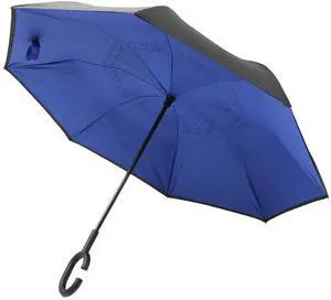 Inverted Reverse Umbrella, Hands Free C Shaped Handle Double Layer Dry Cover Carbon Fiber Frame, with Windproof Protection, for Men Women Car Use Inverted Reverse Umbrella, Hands Free C Shaped Handle Double Layer Dry Cover Carbon Fiber Frame, with Windproof Protection, for Men Women Car Use