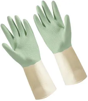 Gloves, Reusable Latex Kitchen Gloves with Textured Surface for Dish Washing Home Bathroom Laundry Gloves, Reusable Latex Kitchen Gloves with Textured Surface for Dish Washing Home Bathroom Laundry