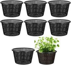 8 Pcs Hydroponic Slotted Baskets for Pond & Garden, 8.3 Plastic Aquatic Plant Pots for Indoor Or Outdoor Planting 8 Pcs Hydroponic Slotted Baskets for Pond & Garden, 8.3 Plastic Aquatic Plant Pots for Indoor Or Outdoor Planting