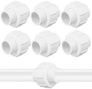 3/4 Pvc Pipe Connectors With Epmd O-Ring, No-Leak Pvc Union Pipe Fittings 6Pcs, Coupling Adapters (Socket X Socket), Irrigation, Water Supply Pipes, And Pools 3/4 Pvc Pipe Connectors With Epmd O-Ring, No-Leak Pvc Union Pipe Fittings 6Pcs, Coupling Adapters (Socket X Socket), Irrigation, Water Supply Pipes, And Pools