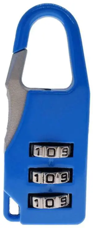 3-Digit Combination Padlock Resettable Password Lock Zinc Alloy Travel Security for Bags and Suitcases 3-Digit Combination Padlock Resettable Password Lock Zinc Alloy Travel Security for Bags and Suitcases