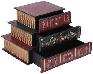 Book Shape Jewelry Storage Chest, Elegant European Style Jewelry Box with 3 - Layer Drawer Design, Fashionable Gift Case for Necklace Earrings Bracelet Organizer Book Shape Jewelry Storage Chest, Elegant European Style Jewelry Box with 3 - Layer Drawer Design, Fashionable Gift Case for Necklace Earrings Bracelet Organizer