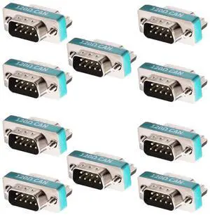 10PCS DB9 Male to Female Converter Adapter with 120 Resistor 10PCS DB9 Male to Female Converter Adapter with 120 Resistor