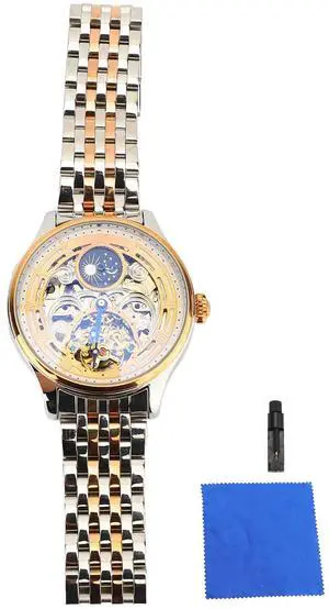 Men's Tourbillon Skeleton Automatic Mechanical Watch, Moon Phase Dial, 40mm Stainless Steel Luxury Wristwatch with Hollow Design for Daily Wear Men's Tourbillon Skeleton Automatic Mechanical Watch, Moon Phase Dial, 40mm Stainless Steel Luxury Wristwatch with Hollow Design for Daily Wear