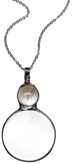 2022 Magnifying Glass Necklace Vintage 10x Magnifying Reading Magnifier Reading Decorative Loupe Necklace Pendant Gift, 1.9x3.4in, Snow 2022 Magnifying Glass Necklace Vintage 10x Magnifying Reading Magnifier Reading Decorative Loupe Necklace Pendant Gift, 1.9x3.4in, Snow